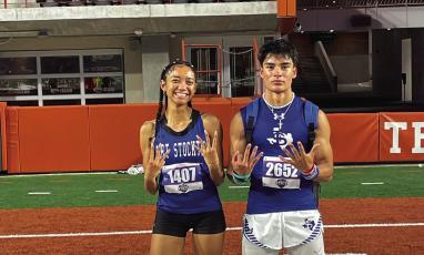 Fort Stockton track athletes Alissandra Jackson and Eduardo Hernandez represented FSHS with a stellar showing at the 2024 University Interscholastic League State Track &amp; Field Meet. Jackson set a new school record and placed seventh in the 400m race. Hernandez had an impressive 200m time of 22.38, placing eighth. Courtesy photo