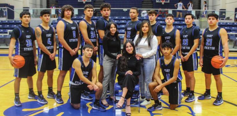 The Fort Stockton boys varsity team began play after Christmas break on a high note with a 47-46 victory against Crane at the Monahans tourney on Dec. 28. See story on the Pioneer’s website and in next week’s paper. Photo by Nathan Heuer