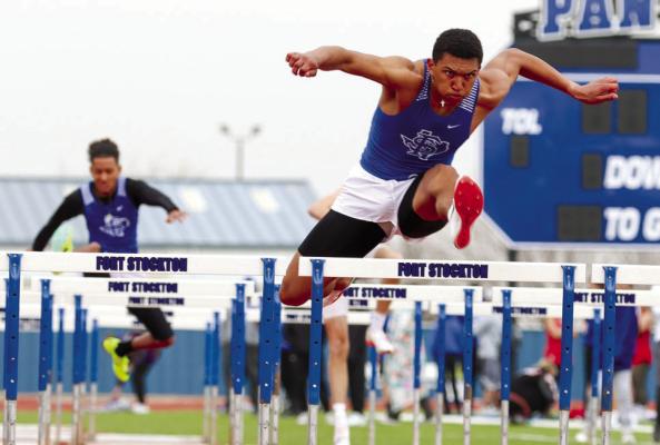 Zane Hodges was second in the 300-meter hurdles at the state track meet May 11 in Austin. File photo by Shawn Yorks