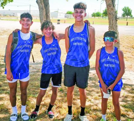 Khalil Jackson, Jose Aguilar, Diego Ronquillo, Bruno Arcides and Derik Waight competed for the Panthers Saturday in Andrews. Courtesy photo
