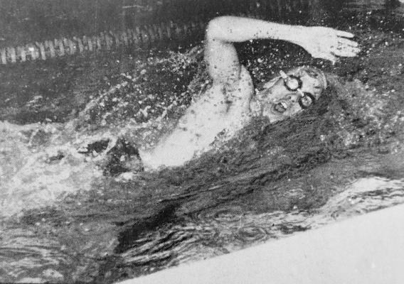 December 1983: AFTER FREESTYLE MARK -Blue Wave standout Mike Winn, who is closing in on the Fort Stockton High School 50-yard freestyle record, won two events in a dual meet with Pecos.