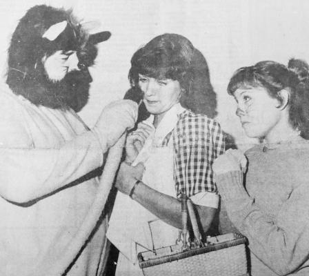 December 1983: DON’T CRY, DOROTHY … Dorothy, played by Vickie Mills, cries in despair over her predicament as she is comforted by her traveling companions, the Cowardly Lion (Jim Miles) and Toto the dog (Debra McLain). The scene is from the play “The Wizard of Oz,” which will be presented by the Fort Stockton Community Theatre Association. The show will be performed in the auditorium at Butz Education Center.