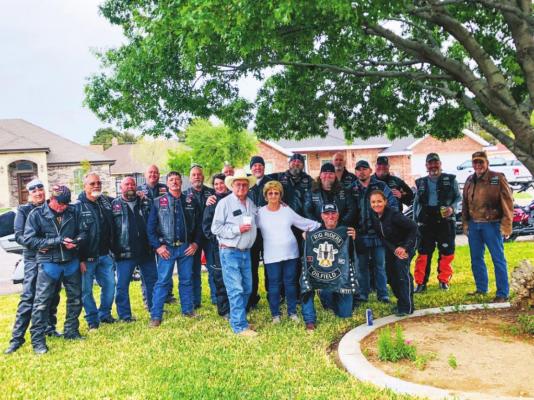 The Rig Riders Motorcycle Club, Houston and Tyler chapters, stopped in Fort Stockton while riding to Big Bend National Park last week. The group received a warm welcome from Jimmy and Joyce Childs, the parents of member Tom Childs. Courtesy photo