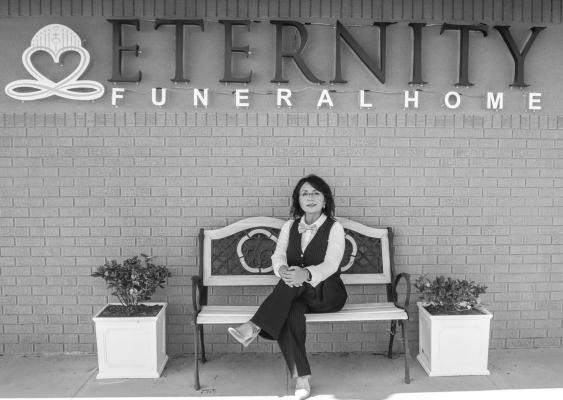 Eternity Funeral Home owner/director, Nancy Olvera. PHOTO BY SHAWN YORKS