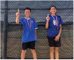 Seventh graders Angel Marquez and Raquelle Jimenez were District Champions in the mixed doubles District tennis tournament held on April 6. Courtesy photo
