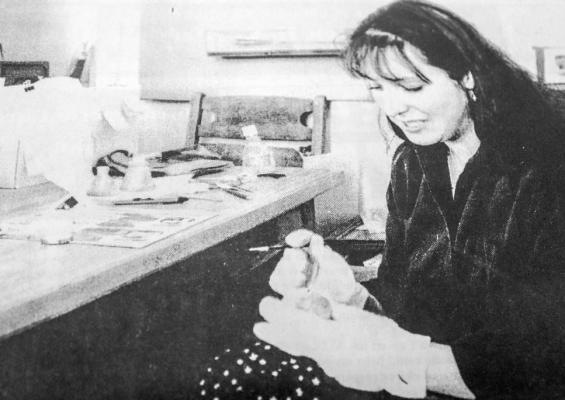 March 1998: SAVING A PIECE OF THE PAST – Cataloguing and preparing artifacts is part of Heather Perry’s job at Historic Fort Stockton.