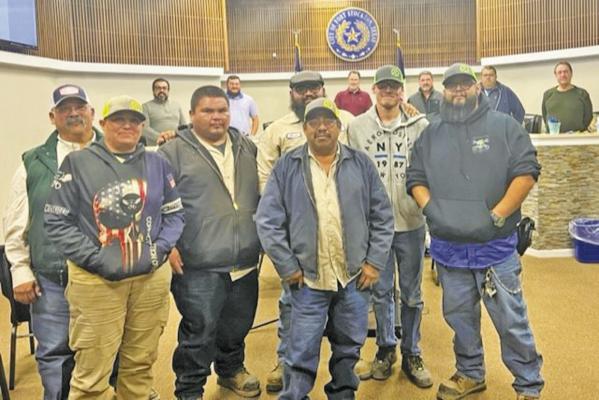 The Fort Stockton Streets Department was recognized by the city council at its Nov. 15 meeting. Photo by Nina Cantu