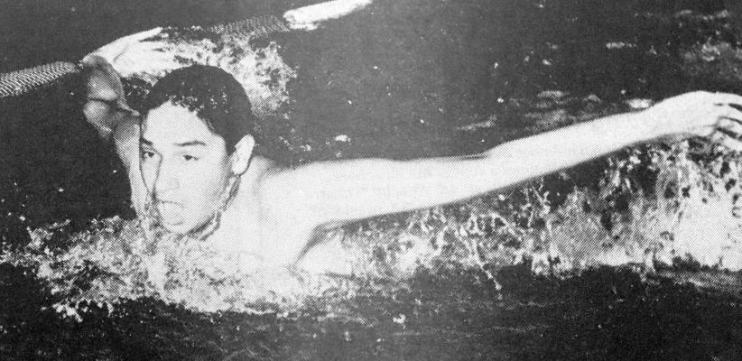 February 1981: FUTURE STAR – One of the bright stars in the Blue Wave’s future is John Pul Hernandez, a freshman who competed in the 100-yard butterfly competition this year. Although Hernandez failed to qualify in the event for the regionals, he will attend the competition as an alternate for one of the Blue Wave’s boys’ two relay teams.