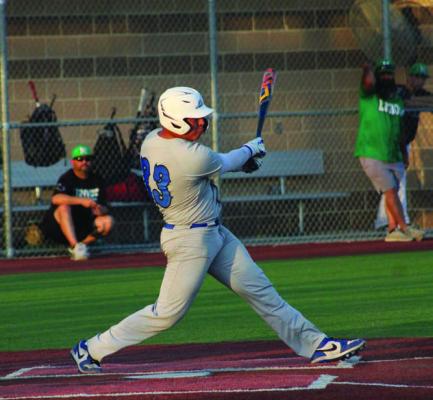 Fort Stockton player batting during the Senior League game against Monahans. Photo by Tristian Barragan