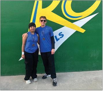 In the Mixed Doubles Consolation bracket, Jayden Jarboe and Aubrey Ramirez (pictured) claimed gold, proving their ability to adapt and compete at a high level. Photo courtesy of Cody Aaron