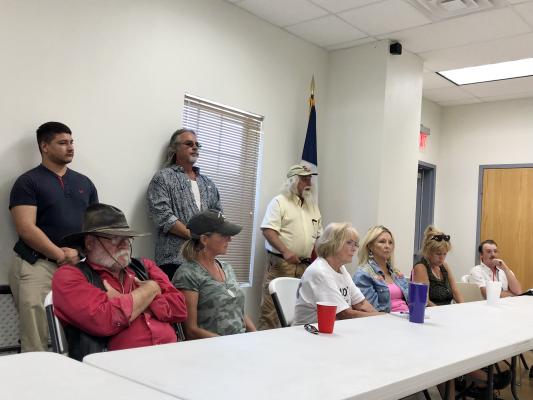 Chili cooks, residents, and business owners were among the 30 attendees at the public hearing for mass gathering permits in Terlingua on Sept. 9.
