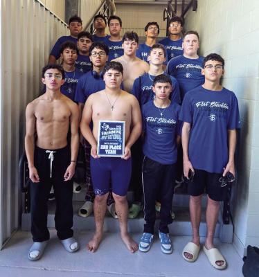 Boys team with 2nd place plaque. The Boys team overall scored 412 points, only 27 points shy of the 6A Odessa Permian team, who took 1st place. Huge congratulations to the boys’ team! Courtesy Photo
