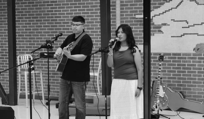 Members of the FSHS choir sing and play guitar for parents and students at the recent Fine Arts Expo. Courtesy photo