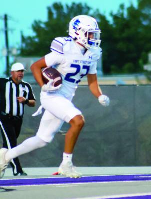 On Friday, the highlight of the night came from Nikki Sotelo 23, pictured, who electrified the Panther faithful with an 85-yard kickoff return for a touchdown. Photo by Carla Vazquez