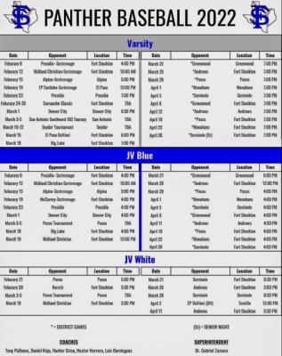 Baseball Schedule