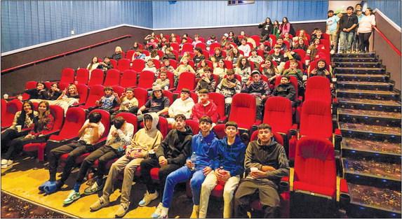 The theater at Panther Pictures is filled for the theater’s final “Teen Night” Dec. 22. The movie theater will close Dec. 31 because the city terminated the lease for the theater at the city-owned Fort Stockton Convention Center. Photo provided be Collette Barragan