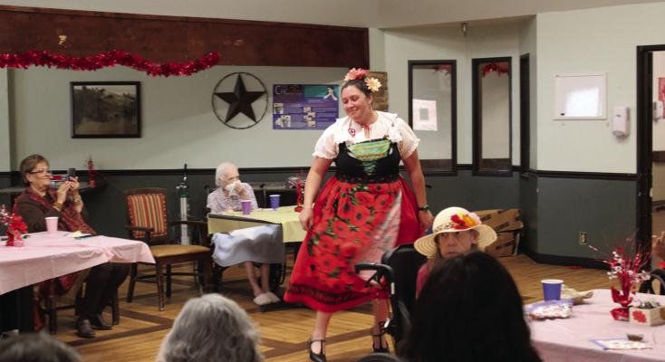 Classic music filled the dining room for a Polka Dancer’s exhibit.