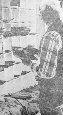 January 1958: WHAT’S THIS? – This picture shows postal employee Bill Williams sorting mail during the recent Christmas rush at the office in Fort Stockton. For reasons unknown, the thing reversed itself in developing, making the negative a positive and the final print a negative, as shown here. We don’t know how that happened either. Photos are from the Fort Stockton Pioneer archives at the Pioneer’s office located at 210 N. Nelson St.