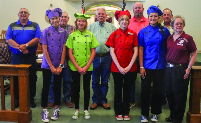 The Pecos County Commissioner’s Court heard a presentation at its June 12 meeting from the Pecos County 4-H Senior Team who competed in the “College Station Food Challenge” at the 4-H State Roundup Competition. Photo by Shawn Yorks