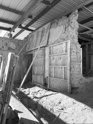 Last week Fort Stockton’s “Oldest House” underwent some much-needed wall reinforcement on its journey of preservation and historical study. Courtesy Photos