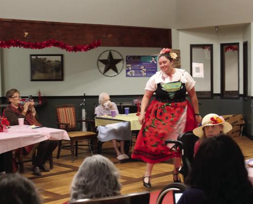 Classic music filled the dining room for a Polka Dancer’s exhibit at Focused Care. Photo by Joh Covington