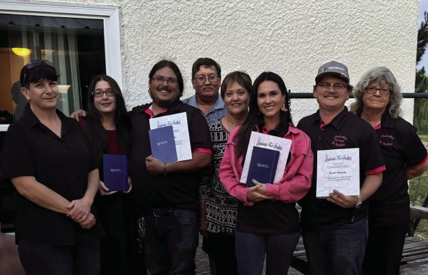 Leadership Fort Stockton alumni and mentors with the 2023-2024 graduating class: Renee Gaylor, Allie, Sumner, John Urias, Charles Slater, Letricia Slater, Kelly Burns, Keith Weyerts, and Arna McCorkle. Courtesy photo