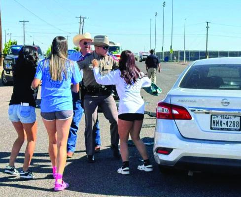 Last week Fort Stockton ISD, Pecos County Sheriffs Office along with the City of Fort Stockton’s Police Department took part in the annual staged reenactment known as Shattered Dreams. Shattered Dreams is a nationwide program that targets underaged youth in the dangers of drinking and driving. These reenactments are staged in front of a school using props and law enforcement in hopes of educating the youth on the dangers of drinking and driving. Courtesy Photo