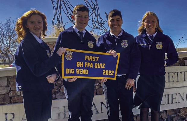 Pictured is the first-place Greenhand Quiz Fort Stockton FFA team. Courtesy Photo