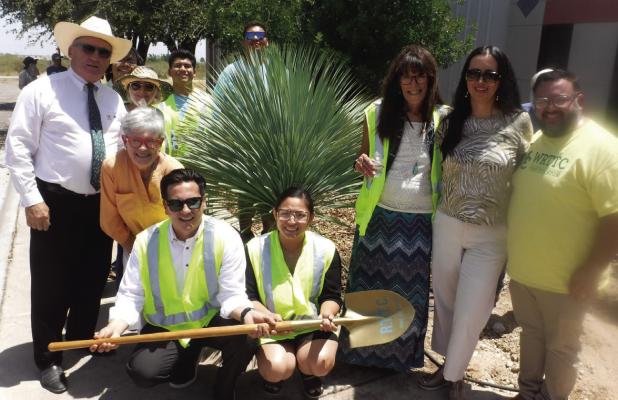 Pictured here, District Governor Yasser Murga, Crystal Aguirre, Kirby Warnock, Alice Duerksen, Ann Hurt, Jose Sarabia, Julius Garcia, Michele Huckaby, Catalina Riley, and Andres Madrid. Also present, Julius Garcia, Jose Torres, Jamil Carreno, Diego Pacheco, Italo Carrion, and Jose Sarabia. Courtesy Photo