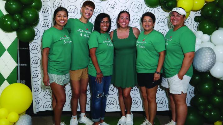 Family members and organizers of the 2026 Kevin Marler Memorial Golf Tournament are pictured, from left: Elizabeth Constable, Trae Marler, Lucy Marler, Stephanie Nunez, Amanda Leyva and Abby Leyva. Courtesy photo by Trae Marler