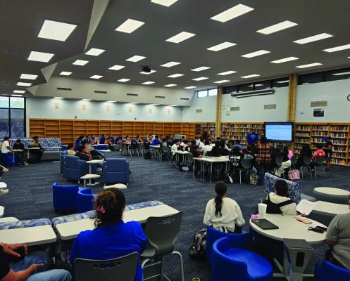 Inaugural soccer meeting held at the fort stockton high school library. Photo courtesy tristian barragan
