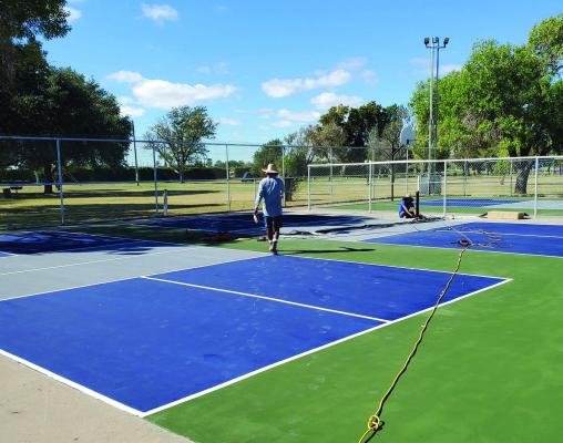 The Pickleball courts are now complete and ready for fun. This summer is warming up to be a fun one in Pecos County. Courtesy Photo