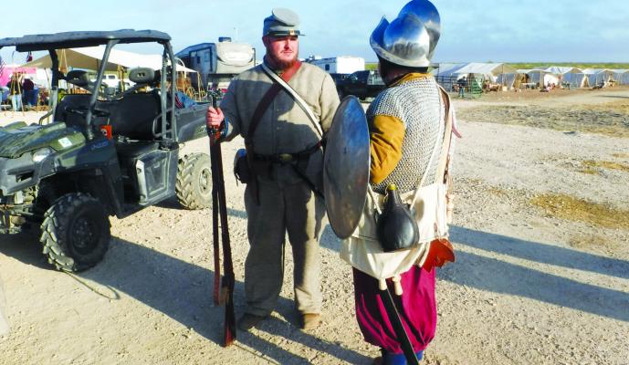 Conquistadors and Civil War soldiers meet up at the event.