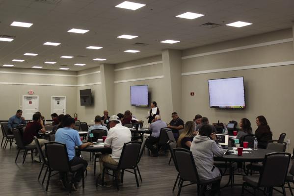 Earlier this month, local leaders met with TAMU students to discuss their redevelopment projects with Fort Stockton as the subject. Photo by Joh Covington