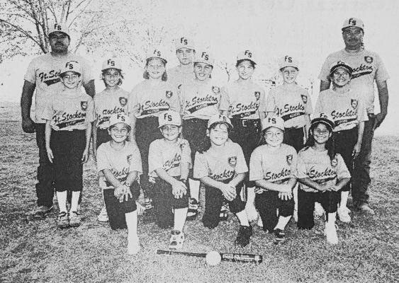 AUGUST 1995-THE Fort Stockton Division I All-Star team represented the community well recently with a second place finish in the state tournament held in Abilene. Pictured are: Back row; (l-r) Head coach, Gilbert Sing, assistant Yasmine Velasquez, Tammy Cash, Samantha Creech and Maranda Garza. Front row; Verenice Salgado, April Singh, Crystal Rey, Blanca Ortiz and Mirella Gomez. Not pictured are manager, Marisa Singh and assistant coach Carmen Ortiz.