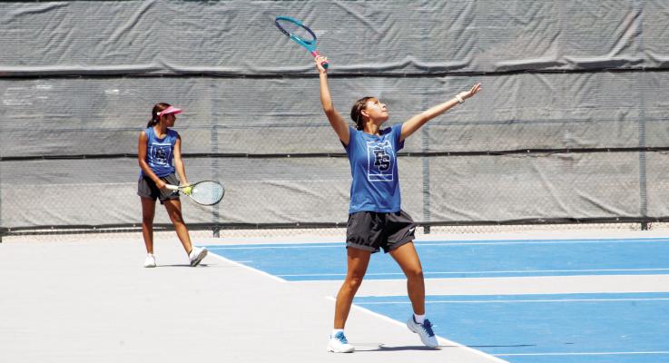 Panther Tennis Athletes hit the Courts against Brownfield. Photos by Tristian Barragan