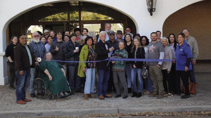 On Saturday, many gathered to usher in a new chapter for the beloved local Fort Stockton Public Library. The center for free literature and sources has expanded its hours and held a grand opening with a ribbon cutting facilitated by the Chamber of Commerce. The moment was followed by readings by local authors and free hot drinks. Photo by Joh Covington