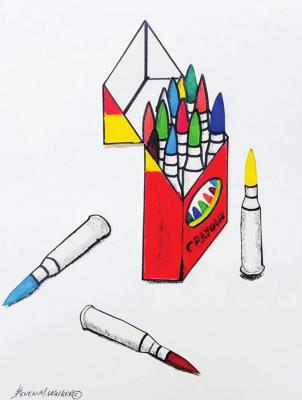 Local artist Steven M. Walker’s prolific work invites profound observation in wake of the recent elementary school massacre in Uvalde, TX. Courtesy photo of Steven M. Walker