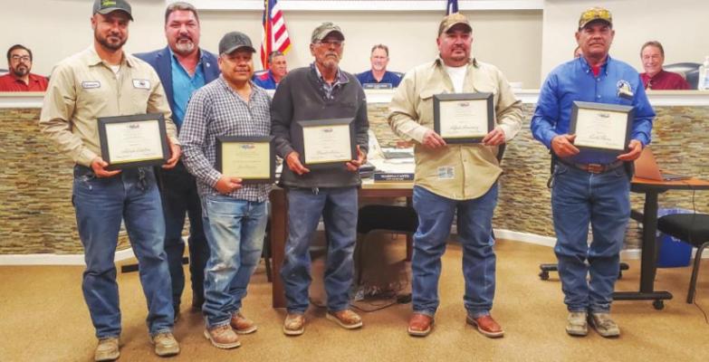 Pictured is the City of Fort Stockton construction crew: Carlos Ibarra, Frank Rodriguez, Alfredo Armendarez, Salvador Cabello, Jesus Gonzalez, Petrolino Salinas. Photos by Megan Wehring