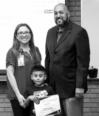 Kindergartener Dustin Lopez is Apache’s Student of the Month for March. “He consistently demonstrates kindness, responsibility, and respect. He is always ready to lend a helping hand,” said his teachers.