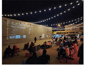 Movie Night and Stockton Market under the lights of Downtown Fort Stockton, Friday November 8. Photo by Tristian Barragan