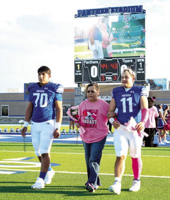 Brian Escobedo &amp; Gerry Diaz at the Panther Pink Out Cancer Walk last week. Photo by Carlos Layva via Tumbleweed+