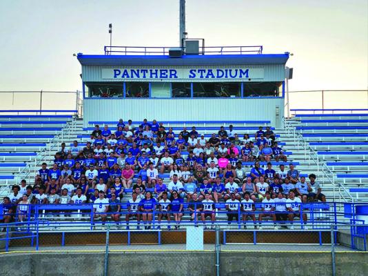 The Panther Moms that attended Football Camp filled the stands of Panther Stadium for the beloved annual tradition. Photo by Tristian Barragan