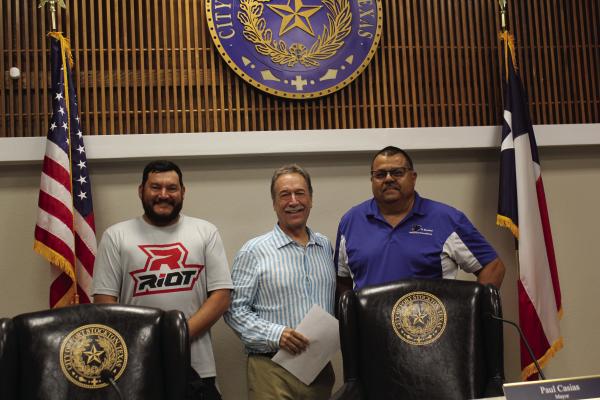 At the recent Fort Stockton City Council Meeting, the election was removed from the calendar because the members currently serving in the Place positions 3, 4, and 5, which were up for reelection, were unopposed. Thus, Ruben J. Bernal for Place 3, Darren Hodges for Place 5, and James B. Warnock for Place 4, pictured here, will remain in service for another three-year term.