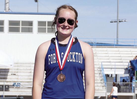 Kimbree Norman earned a podium finish and punched her ticket to Area with a third-place throw in the shot put, marking a personal record of 34’8”. Photos taken by the HS Digital Media Classes