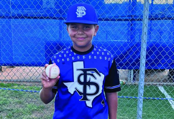 Bobo Martinez with his home run to help with the win. Photo Courtesy of Fort Stockton Recreation