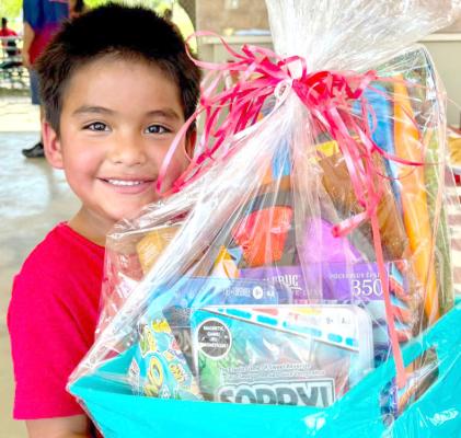Vicente and claimed top honors in the Hot Dog Eating Contest hosted by Pecos County 4-H. Courtesy photo