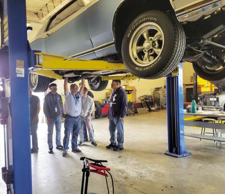 DC Auto Mechanics inspected a 1972 Monte Carlo last week. Mr. Campbell and the students discovered several issues during the session. Courtesy Photo