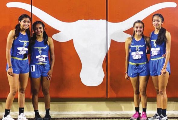 Buena Vista’s 1,600-meter relay team Melissa Esquivel, Fernanda Malagon, Kiara Corona, Melanie Malagon were two seconds away from earning a medal during their race at Saturday’s state meet. Courtesy Photo