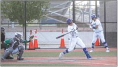 Fort Stockton freshman Gerry Diaz (15) tallied two hits during Friday’s contest against Monahans at home. Photo by Nathan Heuer